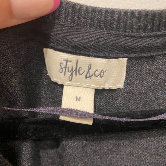Style & Co Grey Sweater - Picture 2 of 2